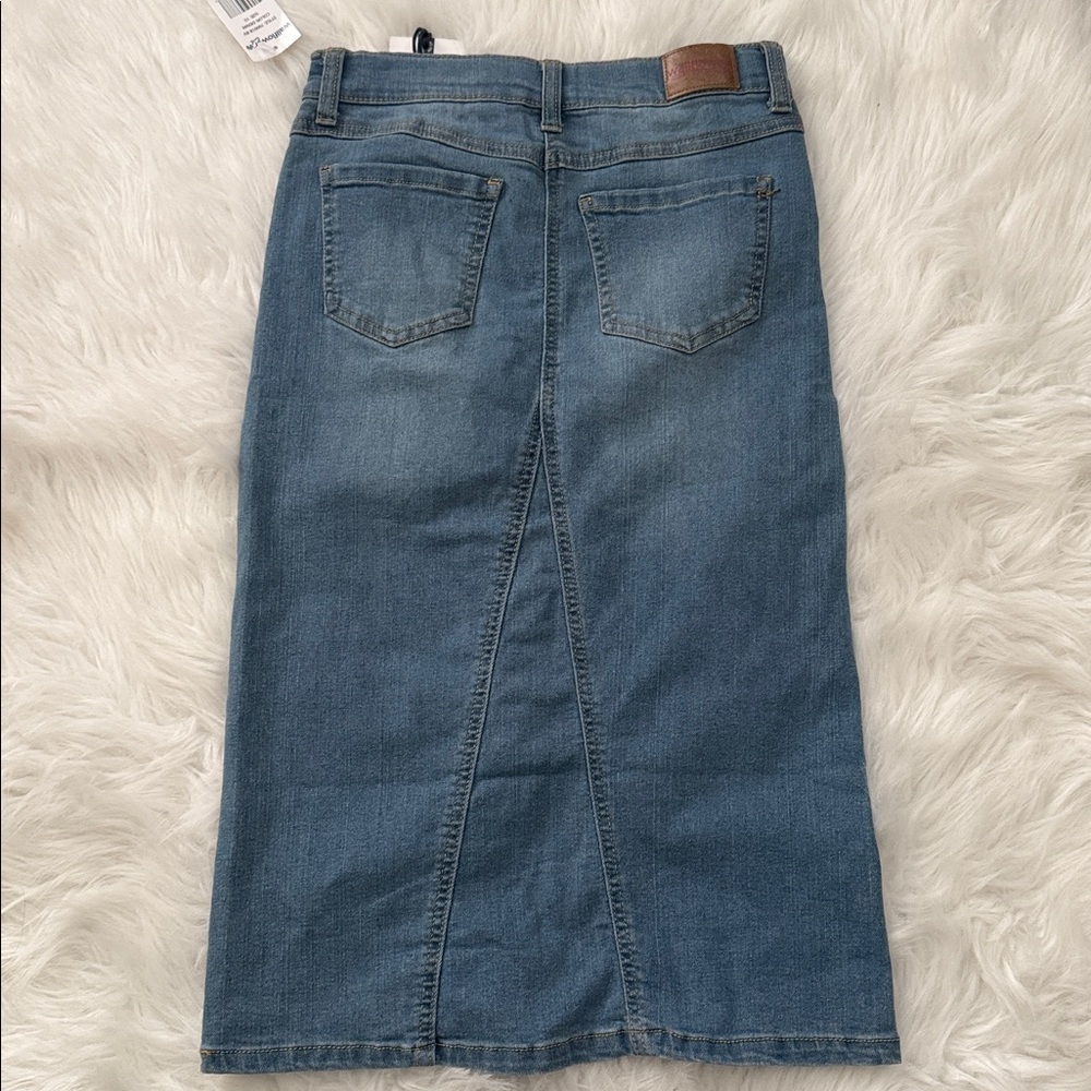 Wallflower Kids Blue Denim with adjustable straps Skirt - Picture 4 of 5